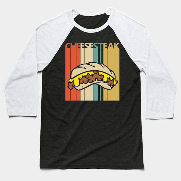 Vintage Cheesesteak Baseball T-Shirt by GWENT